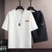 Men's Clothing Summer Short Sleeved Suit For Male Students Trendy Handsome Casual T Shirt Korean Style Trendy Brand Printed Sports Suit Trendy_viptrois.com