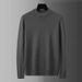Half High Neck Sweater, Base Knit Sweater, Solid Color Long Sleeved Sweater_viptrois.com