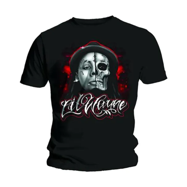 Lil Wayne Skull Sketch Official Men's T-Shirt Mens Womens Tees Top Men's-_viptrois.com