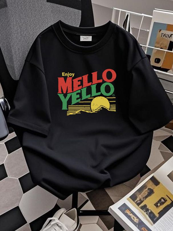 Mello Yello Essential T Shirt Casual Versatile Breathable Homme Summer Comfortable Stretched Stylish Unisex Designer Clothes Streetwear_viptrois.com