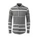 Men's Slim-Fit Long-Sleeve Shirt – Stripe Print, 100% Cotton, Breathable & Stylish_viptrois.com