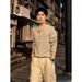 Vertical Striped Old Money Style Henry Collar Long-sleeve T-shirt For Men, Autumn Casual Base Shirt, Stylish And_viptrois.com