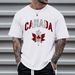 Men's Clothing Men'S Western T Shirt Spring/Summer Canadian Pattern Printed_viptrois.com