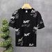 Men's Clothing Short Sleeved Summer Thin Letter Printed Half Sleeved T Shirt_viptrois.com
