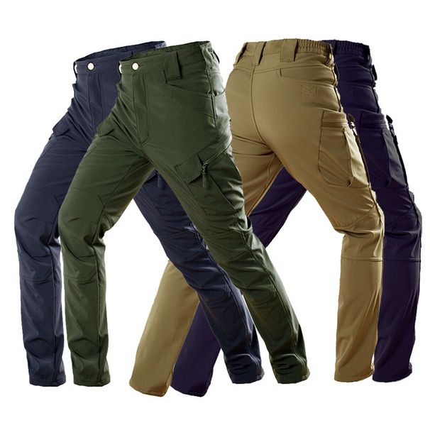 Men's Clothing Fleece Waterproof Tactical Pants Combat Pants Winter Warm Training Uniforms_viptrois.com