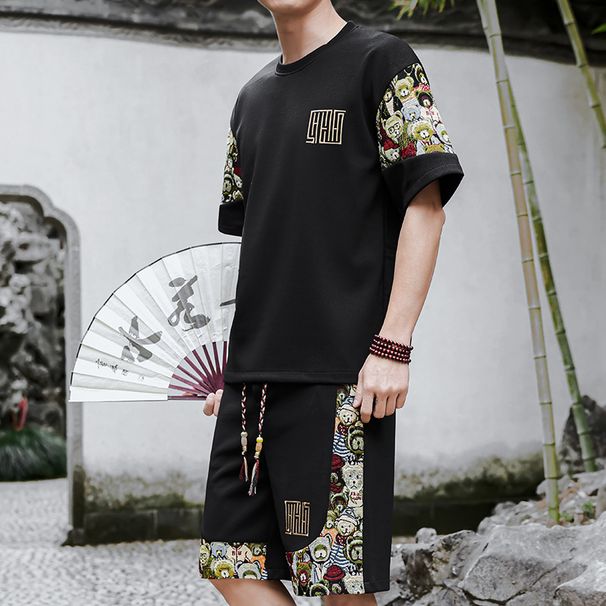 Men's Clothing Casual Sports Suit Men's Embroidery Set_viptrois.com