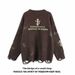 American Design Distressed Letter Jacquard Knit Sweater Loose Fit Unisex National Trend Street Style Long Sleeve Top_viptrois.com