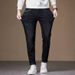 Men's Clothing Jeans Large Size Trendy Brand Fashion Trendy Brand Casual Elastic Small Straight Slim Trousers_viptrois.com