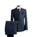 Men's Blue Double Breasted Suit – British Style Formal & Wedding Groomsmen Suit (Navy, Black, Suit + Trousers Or Single Piece, Sizes 48/M-58/4XL)_viptrois.com