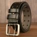 Factory special wholesale new double pin buckle men's belt cowhide personality belt men's casual jeans belt_viptrois.com
