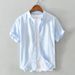 Men's Clothing Shirt Men's Casual Breathable Short Sleeve Shirt_viptrois.com