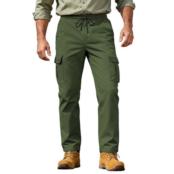 Vintage Tactical Work Pants For Men – Retro Amekaji Style Outdoor Casual Utility Trousers_viptrois.com
