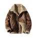 Men's Clothing winter new men's large size fur one piece plus velvet thick lapel motorcycle leather jacket PY1526_viptrois.com