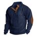Pure 2024 Autumn Winter New In Stock Cross-Border Men's Hot-Selling Outdoor Casual Long-Sleeve Sweatshirt Stand Collar_viptrois.com