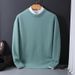 Men's Round Neck Sweater Knitted Base Layer Slim Fit Casual Trendy Autumn Winter Fashion For Men_viptrois.com