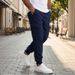 Men's Utility Cargo Pants – Heavyweight Workwear Trousers With Adjustable Drawstring & Multi-Pockets For Outdoor & Casual Wear_viptrois.com