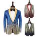 Men's Clothing Men's Meteor Gradient Sequin Suit Green Fruit Collar Performance Clothes Singer Host Bar Shiny Catwalk Suit Trend_viptrois.com