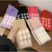 Women Winter Solid Color Knitted Fleece Lined Wrist Protection Fingerless Office Student Writing Cold-Proof Warm Wool_viptrois.com