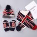 Women's Scarf Sets Parent Child Christmas Style Ankora Red Antler Scarf Hat Gloves Thick Warm Suit_viptrois.com