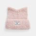 Hairline for women autumn and winter 2023 new knitted big head circumference cat ear pile furry cold hat_viptrois.com