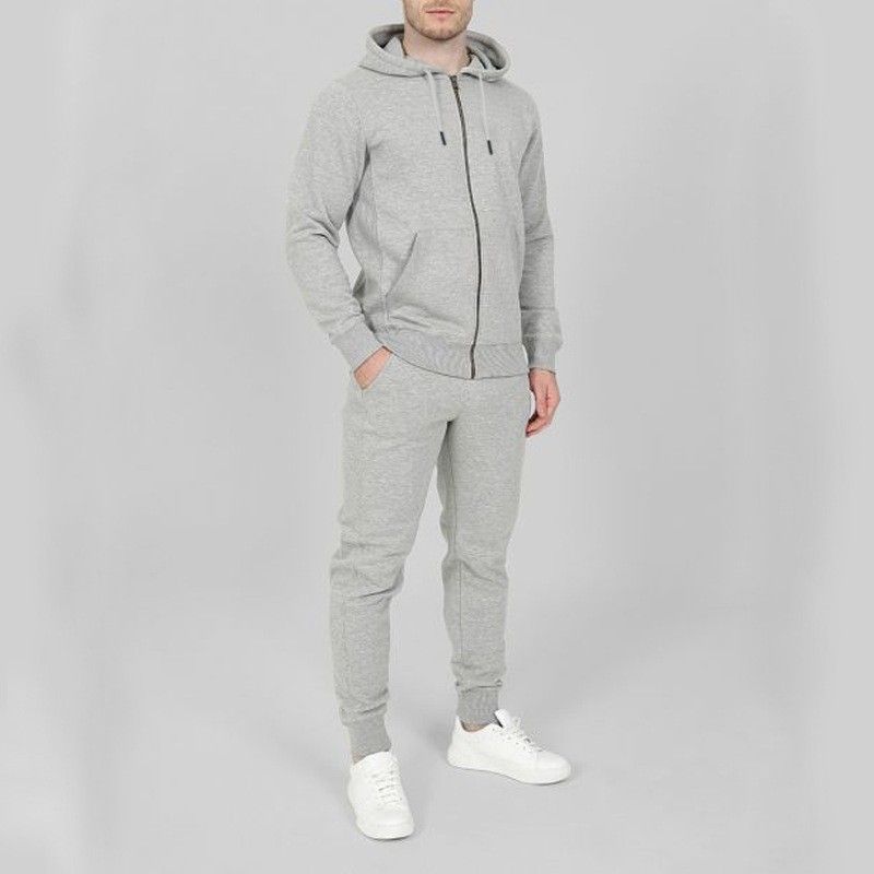 New Fashion Hoodie & Jogger Set - Fleece-Lined, Zip-Up Hooded Sweatshirt With Matching Pants For Men & Women (Multiple Colors & Sizes)_viptrois.com