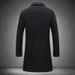 Men’s Slim-Fit Wool-Blend Trench Coat, Long-Length Casual Overcoat With Multi-Pocket Design, Lightweight Polyester-Cotton Blend,_viptrois.com