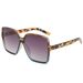 Women's Square Large Frame Sunglasses - Retro Champagne Gradient Lens (High-End UV400 Protection, Minimalist & Lightweight)_viptrois.com