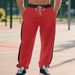 Men's Loose Fit Terry Cloth Sweatpants Autumn Winter Heavyweight Lightweight Simple Design Color Block Casual Sports Plus Size_viptrois.com