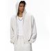 "Men's Box-Cut Zip-Up Hoodie - Dragon Scale Embossed Pullover With Drop Shoulder For Streetwear Styling"_viptrois.com