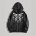Cross-Border Y2K Vintage Punk Digital Print Casual American Gothic Couple Sports Hoodie_viptrois.com