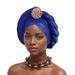 Women's Scarves Heavy Industry Brooch Half Layered Half Twisted Baotou Hat African Hat Nigerian Wedding Festival Party Muslim Hat_viptrois.com