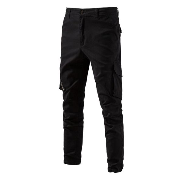 Man's clothing Men's cotton casual pants Breathable men's business multi-pocket solid color pants_viptrois.com