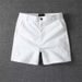 Men's Clothing Summer New Pure Cotton Four Quarter Pants Men's Casual Slim Straight Workwear Shorts Slightly Elastic Three Quarter Pants Beach Pants_viptrois.com