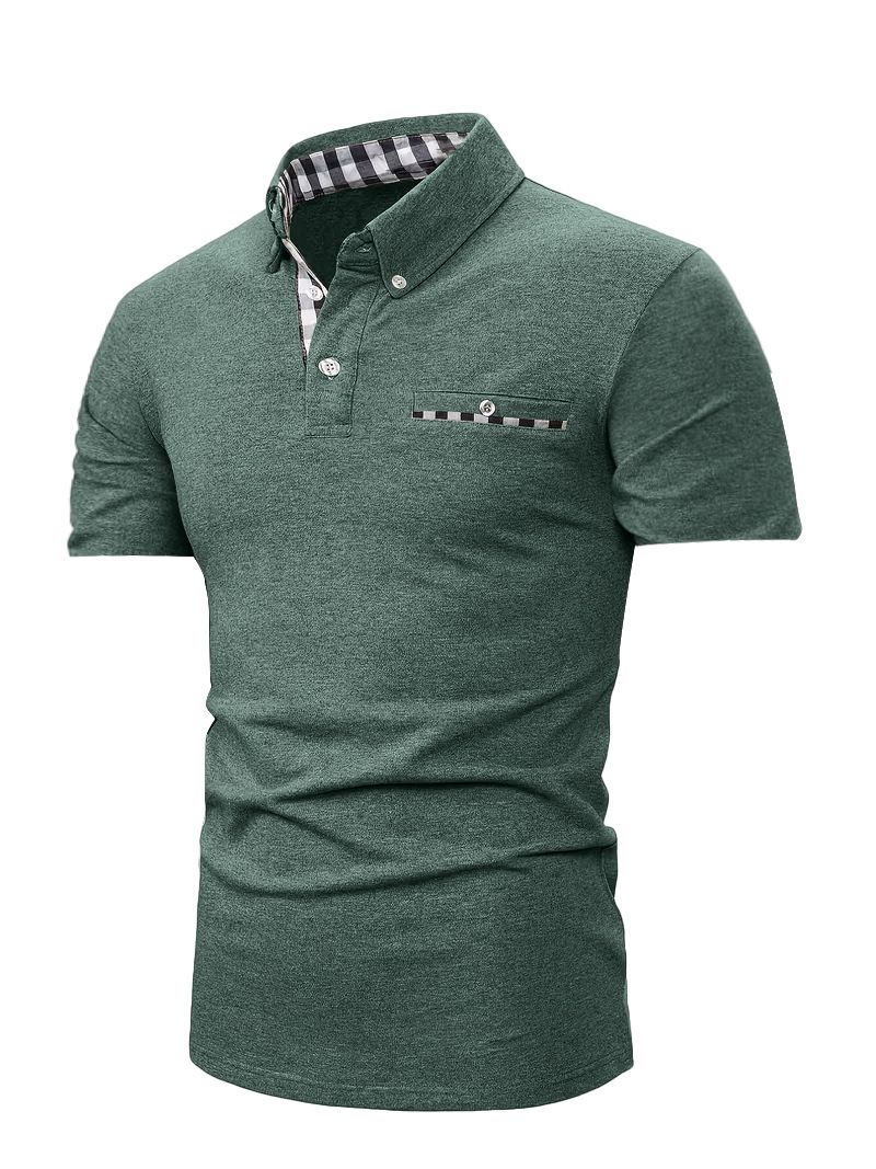 Men's New Summer Plaid Short-sleeved Top_viptrois.com