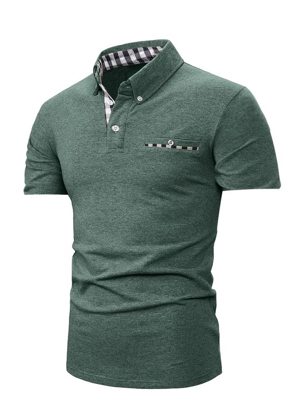 Men's New Summer Plaid Short-sleeved Top_viptrois.com