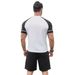 Men's Sports Short Sleeve Shorts Set Elastic Color Block Raglan Sleeves_viptrois.com