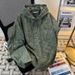 Green Foam Gauze Checkered Shirt Men's Style Hong Kong Retro Long Sleeved Shirt Pullover Top_viptrois.com