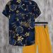 Men's Clothing Casual Suits Hawaiian Palm Tree Fashion Printed Suits_viptrois.com
