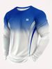 Independent Website Cross-border European American Geometric Pattern Long-sleeve Men's T-shirt, Round Neck Pullover,_viptrois.com