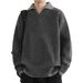 Collar Knit Sweater For Men And Women, Fashionable And Slimming, Casual Design, Long Sleeved_viptrois.com