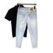 Men's Clothing Light Blue Washed Jeans Men's Style Slim Stretch Skinny Pants 2024 Spring And Autumn Men's Harem Pants_viptrois.com