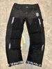 Men's Clothing European And American Style Men's Y2K Patchwork Painted Star Print Fashion Straight Leg Jeans_viptrois.com