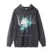 Celebrity Poster Character Men's Ins Washed Vintage Hip-Hop Loose Frayed Pullover Hoodie_viptrois.com