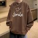 New Couple Print Men's Fleece Thickened High-end Sweater Trendy Top Men's Autumn And Winter Clothing_viptrois.com