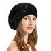 Autumn Winter New Leaf Flower Versatile Internet Celebrity Beret Hollow Fashion Artist Hat For Women_viptrois.com