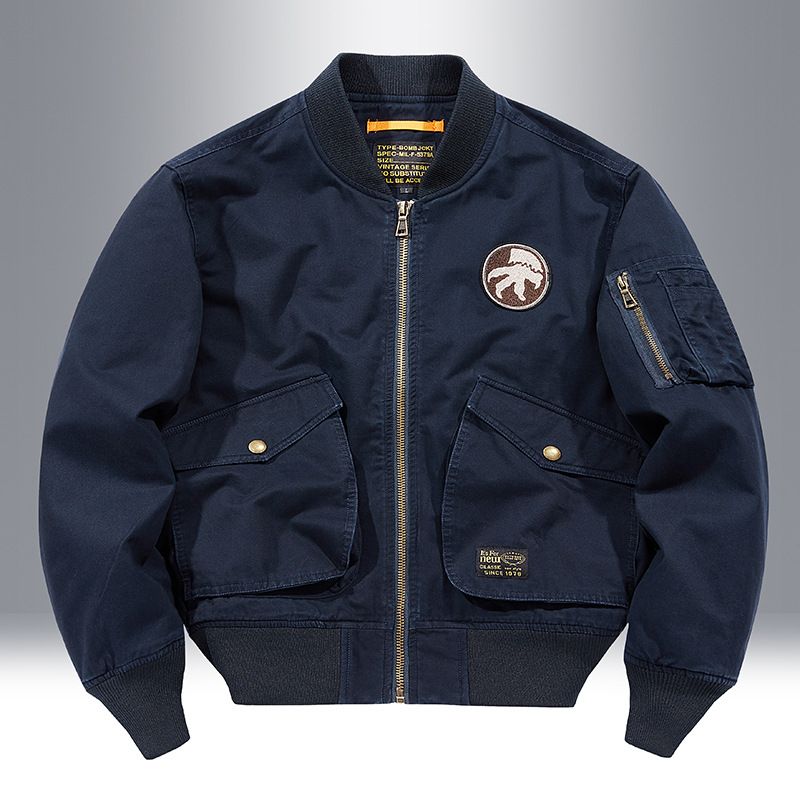 Men's Clothing Spring And Autumn New Air Force Ma1 Pilot Jacket Men's Heavy Embroidery Baseball Jacket Cross Border Workwear Jacket Trend_viptrois.com