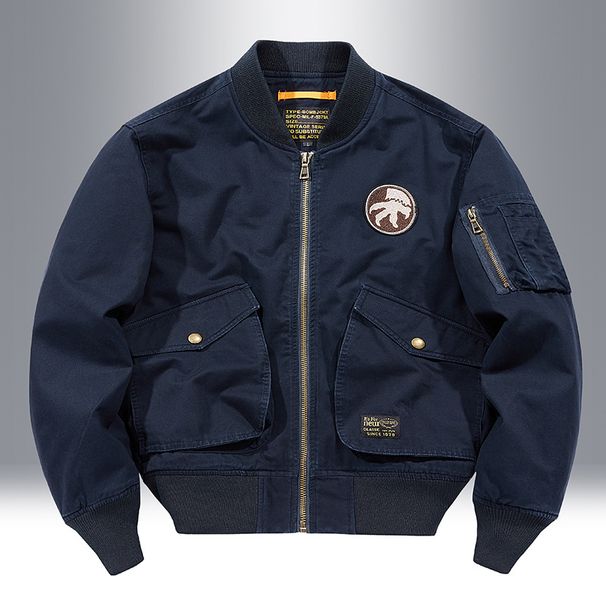 Men's Clothing Spring And Autumn New Air Force Ma1 Pilot Jacket Men's Heavy Embroidery Baseball Jacket Cross Border Workwear Jacket Trend_viptrois.com