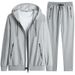 Men's Clothing Autumn New Style Sweater Hooded Casual Sports Suit Straight Long Trousers Cardigan Jacket Loose Men's Two Piece Suit_viptrois.com