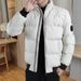 Men's Winter Down Jacket With Hood 550 Fill Power White Goose Down Slim Fit, Water-Resistant Machine Washable Lightweight Warm Coat_viptrois.com