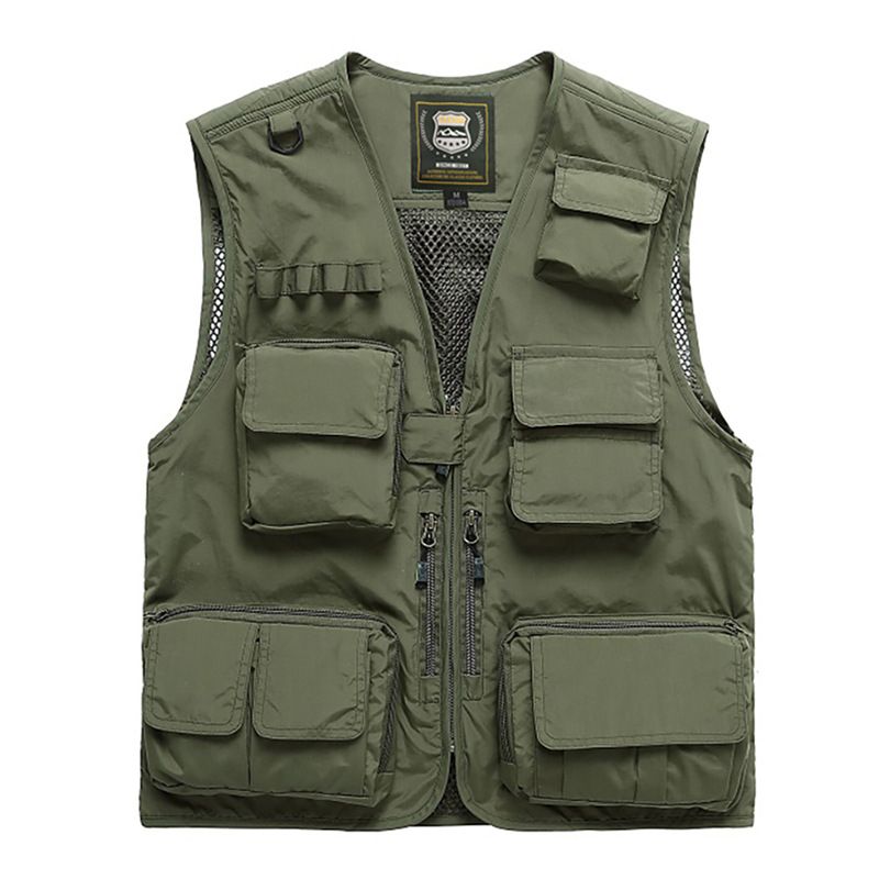 Men's Clothing Spring And Autumn Men's Casual Outdoor Removable Multi Functional Reporter Travel Photography Mesh Quick Drying Fishing Vest For Men_viptrois.com